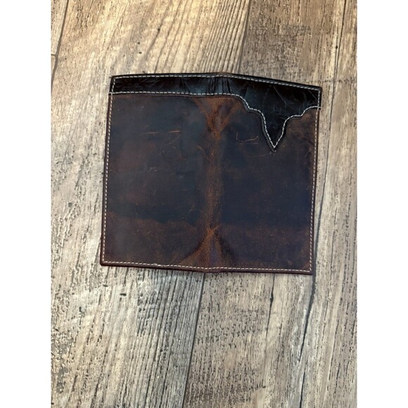 AMERICAN BISON LEATHER WESTERN WALLET/CHECKBOOK COVER - Picture 8 of 10